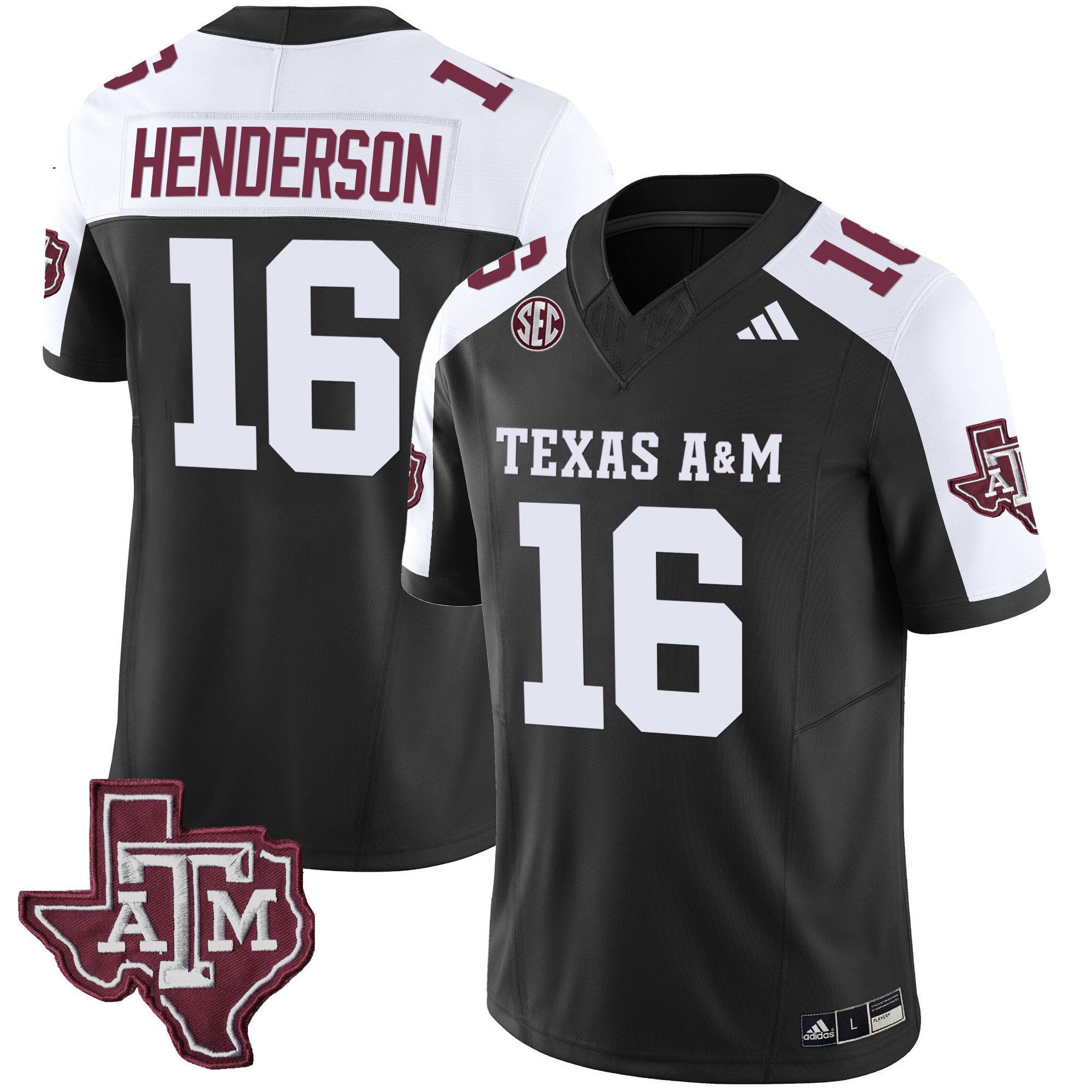Men Texas A&M Aggies #16 Henderson Black 2024 Vapor Limited NCAA Jersey->indianapolis colts->NFL Jersey
